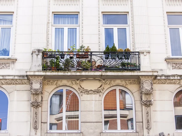 Lille, Fransa, 28 Temmuz 2015 tarihinde. Tipik binaların mimari detaylar — Stok fotoğraf