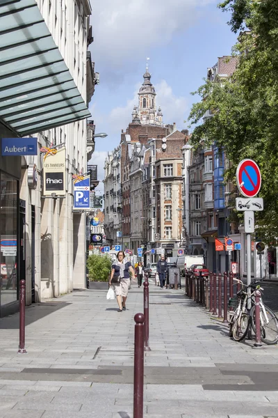 リール、フランス、2015 年 8 月 28 日に。都市の眺め。明るい晴れた日の典型的な都市風景. — ストック写真