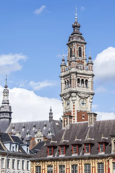 Lille, franz, am 28. august 2015. architektonische details typischer gebäude im historischen teil der stadt — Stockfoto