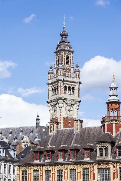 Lille, franz, am 28. august 2015. architektonische details typischer gebäude im historischen teil der stadt — Stockfoto