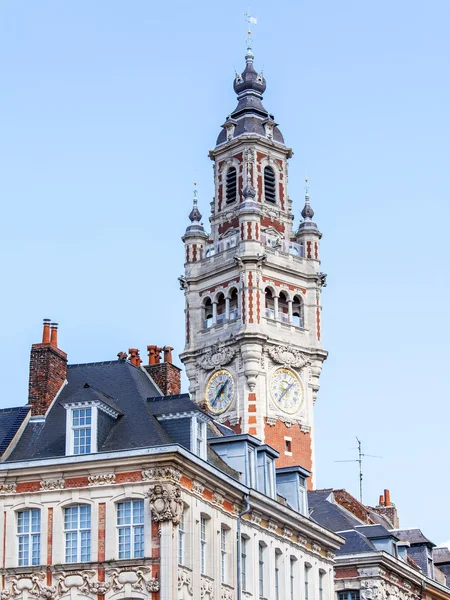 LILLE, FRANÇA, em 28 de agosto de 2015. Detalhes arquitetônicos de edifícios típicos — Fotografia de Stock