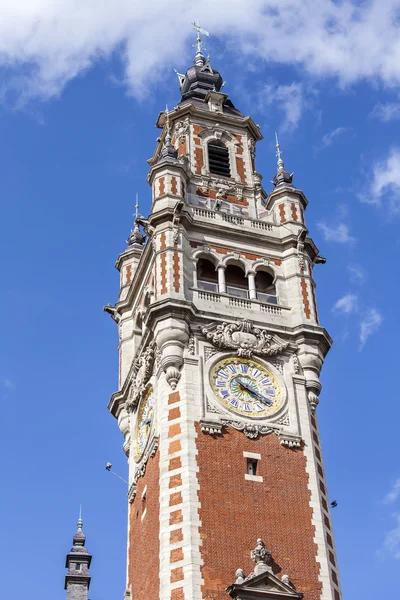 LILLE, FRANÇA, em 28 de agosto de 2015. Detalhes arquitetônicos de edifícios típicos na parte histórica da cidade — Fotografia de Stock