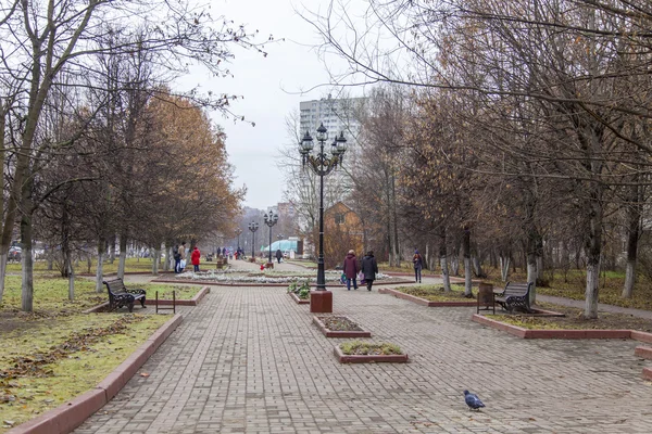 Poesjkino, Rusland, op 20 November 2015. Herfst stad landschap — Stockfoto