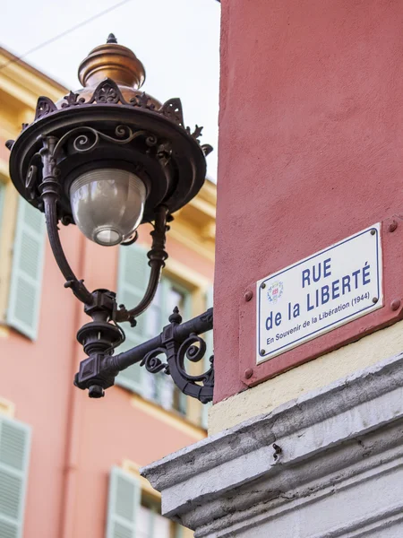 NICE, FRANCE, on JANUARY 7, 2016. Typical architectural details — Stock Photo, Image