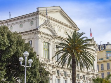 Güzel, Fransa, 7 Ocak 2016. Opera şehrin mimari detaylar