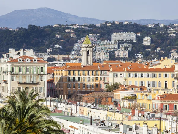 Nice, france - am 7. januar 2016. Blick von oben auf die Altstadt von shatto 's hill — Stockfoto