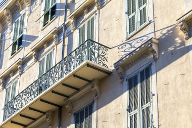 Güzel, Fransa, 7 Ocak 2016. Tipik mimari detaylar