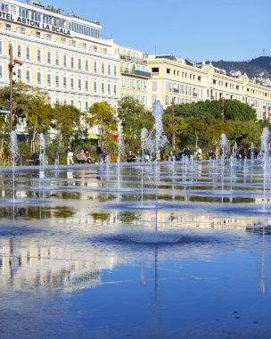 Güzel, Fransa, 7 Ocak 2016. Bir görünümü Çeşmesi mesire du Paillon Park