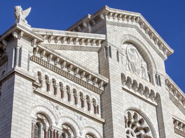 Monte-Carlo, Monaco, üzerinde 10 Ocak 2016. Bir katedral (Saint Nikolay'nın katedral mimari detaylar)