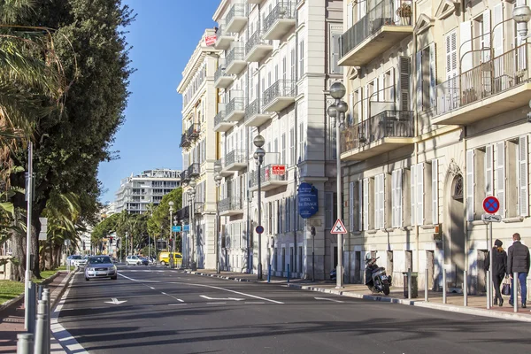 NICE, FRANCIA - el 8 de enero de 2016. Promenade des Anglais , — Foto de Stock