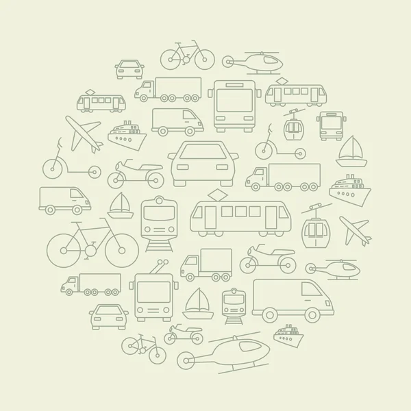 Transport Icons Background — Stock Vector