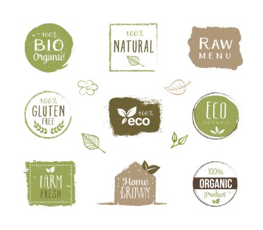 Eco Labels - Stickers, Healthy Lifestyle clipart