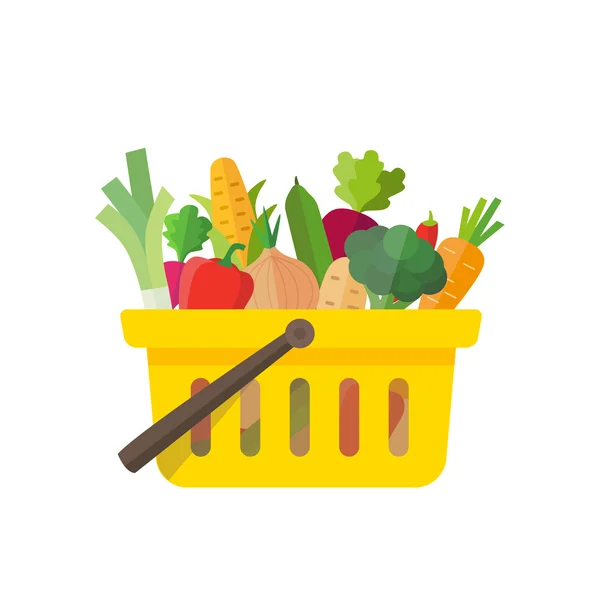 Shopping - groenten, gezonde voeding — Stockvector