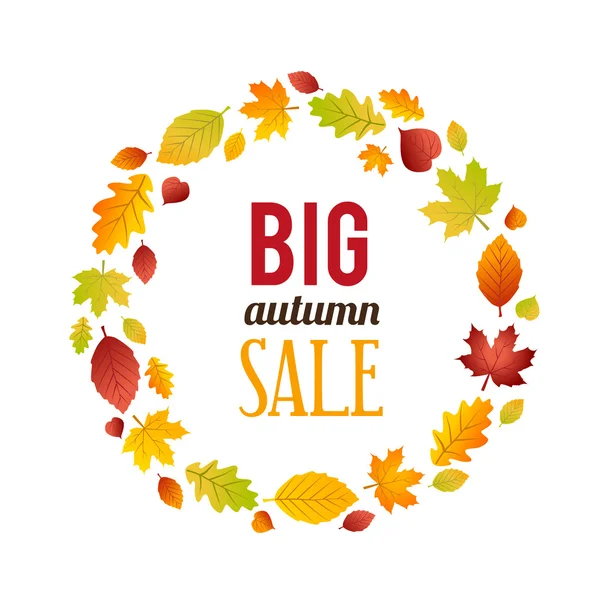 Autumn Sales Background — Stock Vector