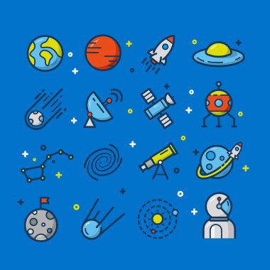Astronomi ve Uzay Simgeleri Koleksiyonu