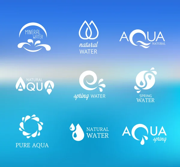 Iconos de agua — Vector de stock