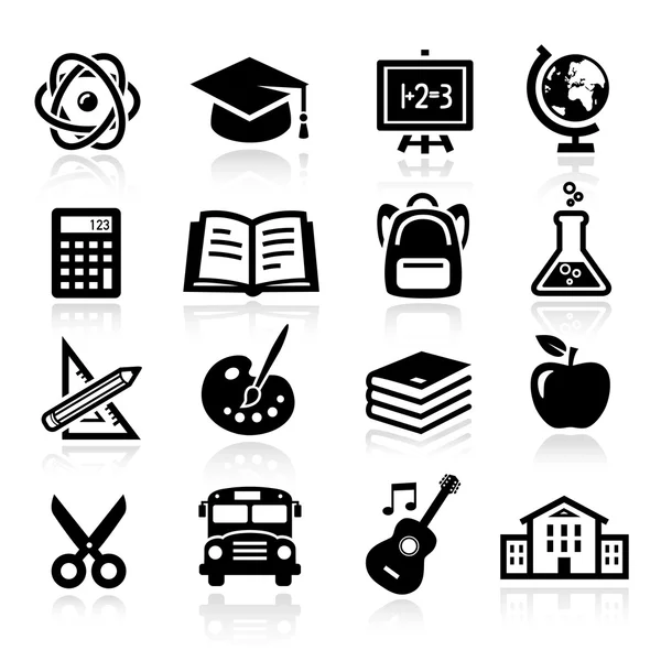 Iconos educativos — Vector de stock