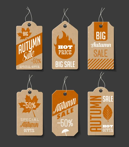 Autumn Sales Labels — Stock Vector