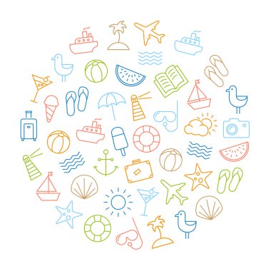 Yaz simgeleri arka plan