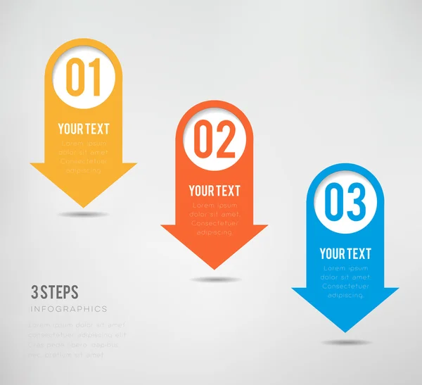 Infographie en trois étapes — Image vectorielle