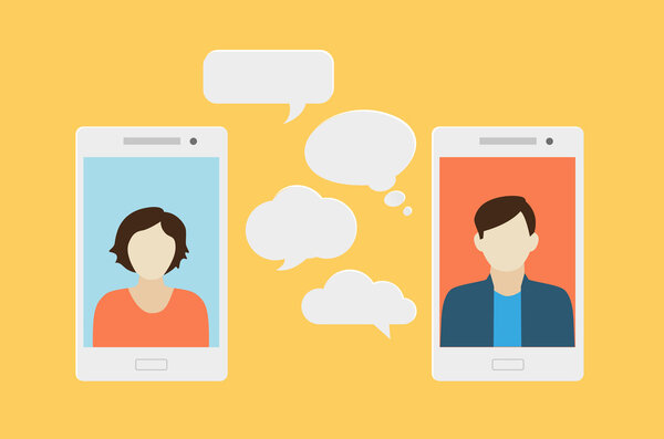 Мобильный телефон чат или звонок
