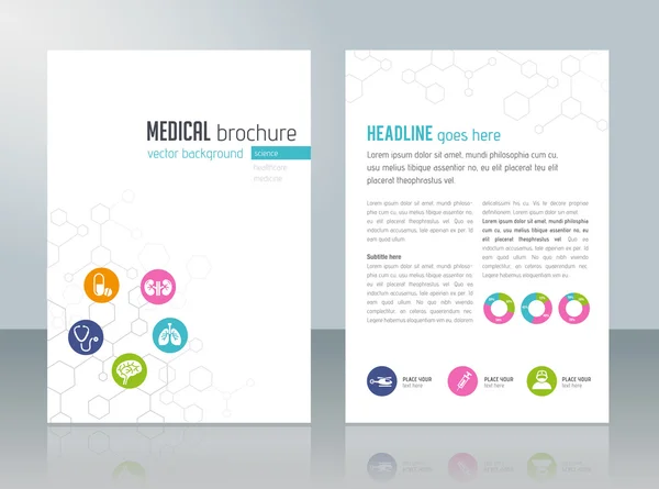 Medical Brochure Template — Stock Vector