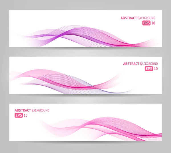 Banners abstratos - Ondas — Vetor de Stock