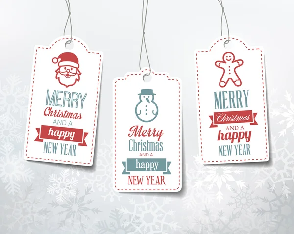 Christmas Labels - Decorations — Stock Vector
