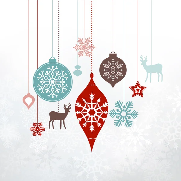 Kerstmis etiketten - ornamenten, decoraties. — Stockvector