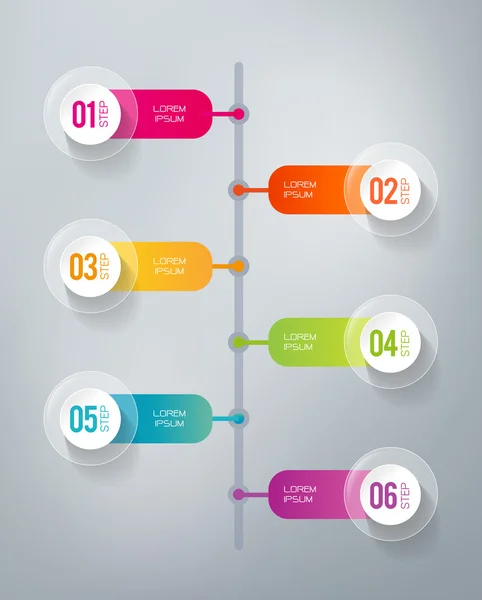 Infographie - 6 étapes — Image vectorielle