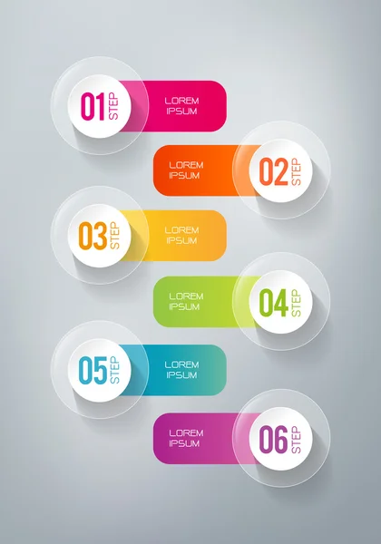 Infographics - 6 steps — Stock Vector