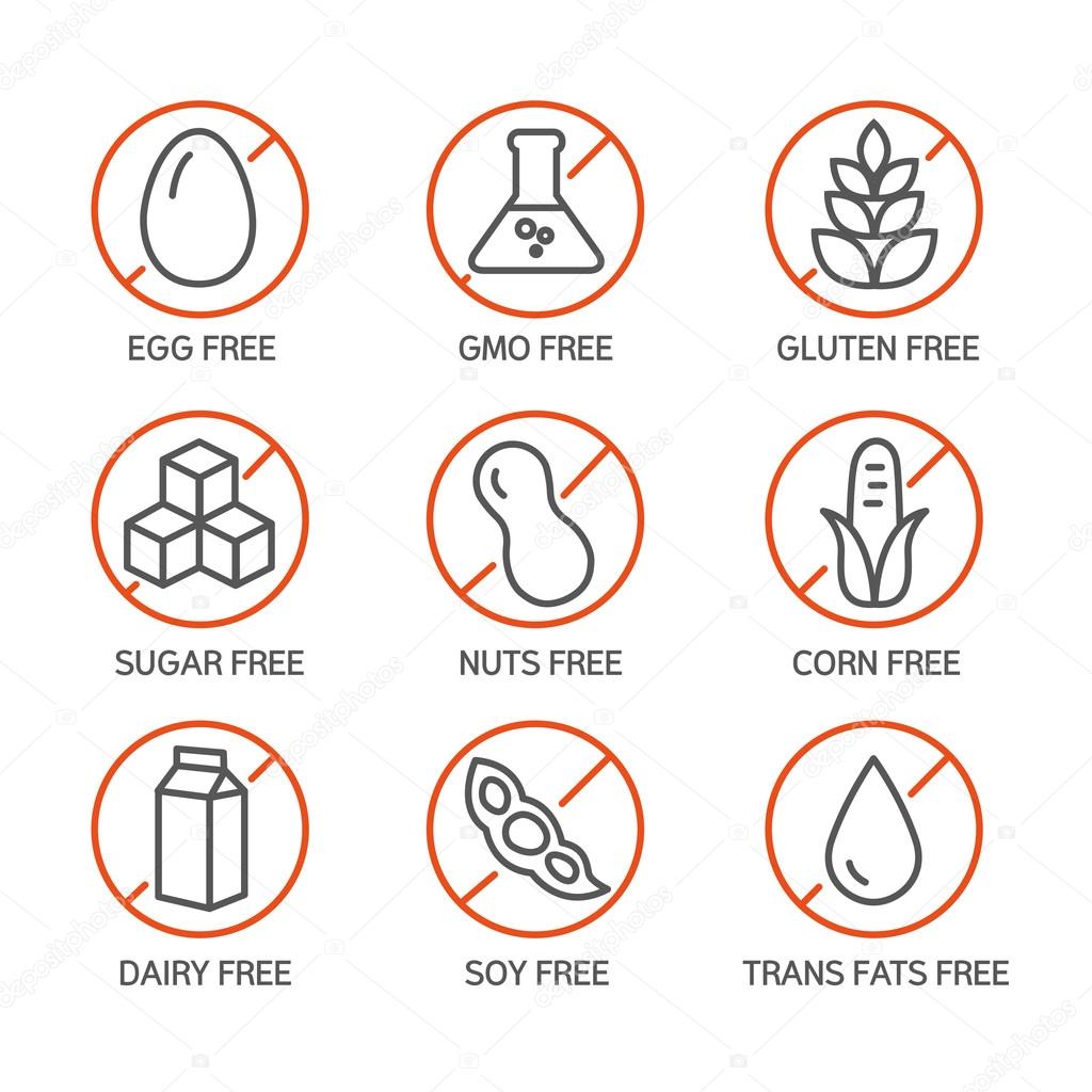 Allergens Icons - GMO free
