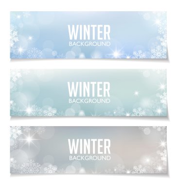 kar taneleri ile kış afiş