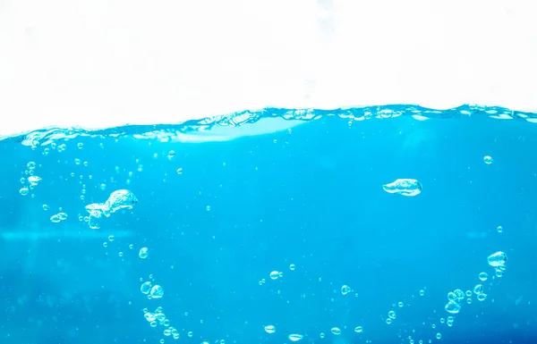 Blauw Water Natronloog Plons Geïsoleerde Achtergrond — Stockfoto