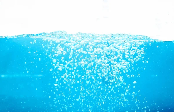 Blauw Water Natronloog Plons Geïsoleerde Achtergrond — Stockfoto