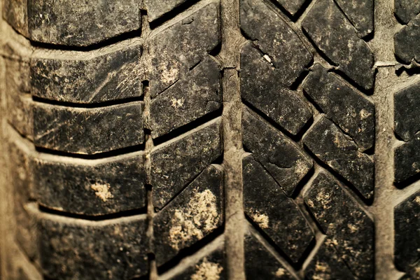 Neumático Del Coche Foto Cerca Fondo Del Neumático — Foto de Stock