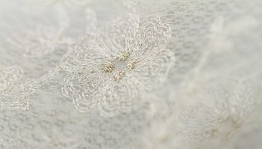 Çiçek desenli güzel dantel - makro fotoğraf