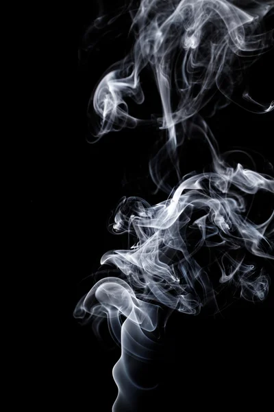 Beautiful Smoke Black Background Macro Photo — Stock Photo, Image