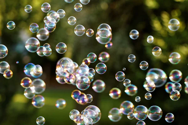 Bolle Dell Arcobaleno Dal Ventilatore Della Bolla — Foto Stock