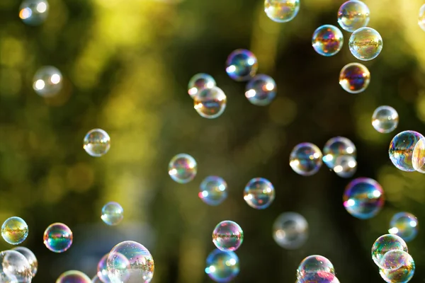 Bolle Dell Arcobaleno Dal Ventilatore Della Bolla — Foto Stock