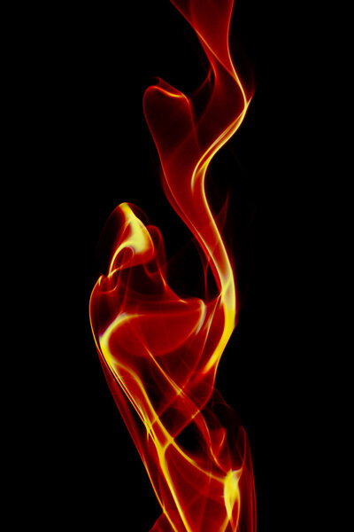 Abstract photo of the mysterious smoke - black background
