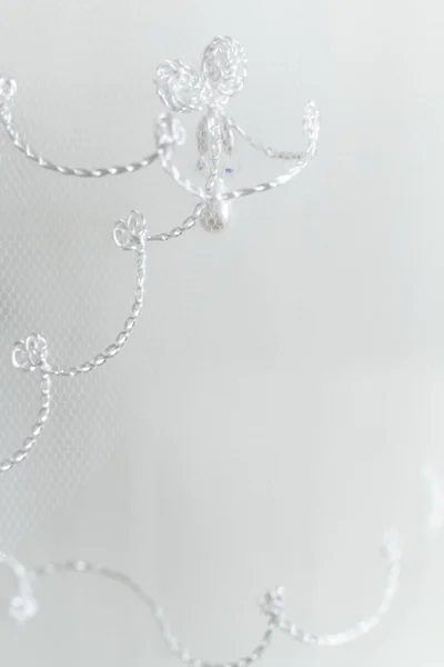 Photo White Wedding Material Pearl — Stock Photo, Image
