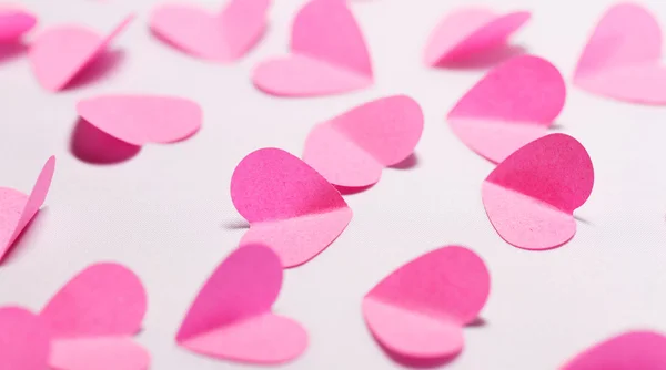 Růžové papírové srdce — Stock fotografie
