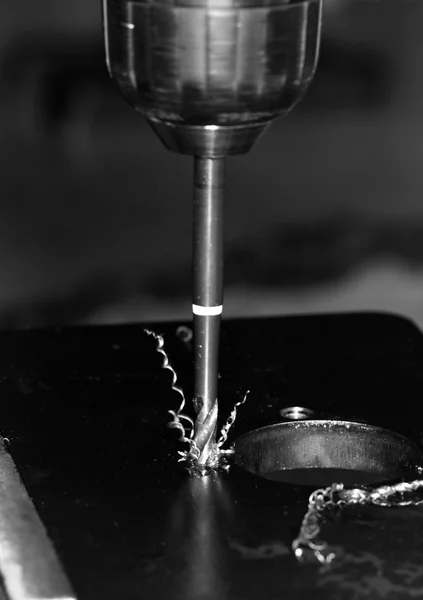 CNC drilling - macro photo — Stock Photo, Image