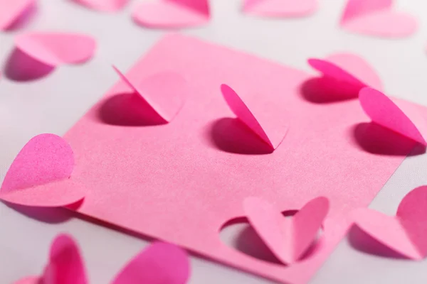 Pink paper hearts Stock Picture