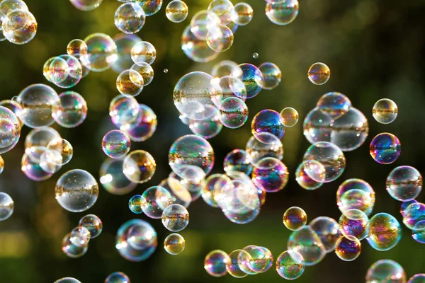 Soap bubbles - macro photo — Stock Photo, Image
