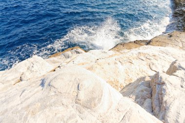 Yunanistan güzel dalgalanan deniz