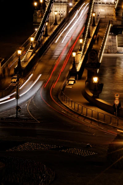 Transport auf Hängebrücke — Stockfoto