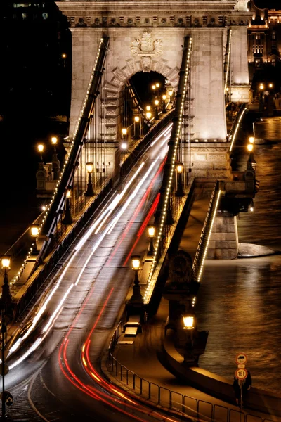 Μεταφορών στην κρεμαστή γέφυρα — Φωτογραφία Αρχείου