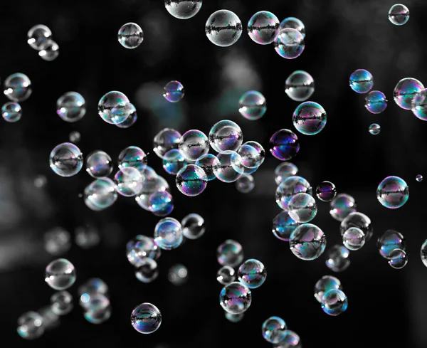 Soap bubbles from blower — Stock Photo, Image
